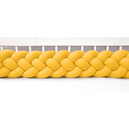 detský plyšový mantinel do postieľky - štvoritý pletenec medový nunobaby.sk