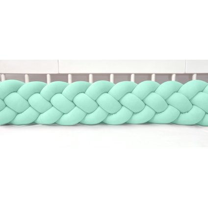 detský plyšový mantinel do postieľky - štvoritý pletenec bledomätový nunobaby.sk