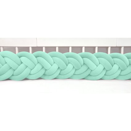 detský plyšový mantinel do postieľky - šesťkový pletenec bledomätový nunobaby.sk