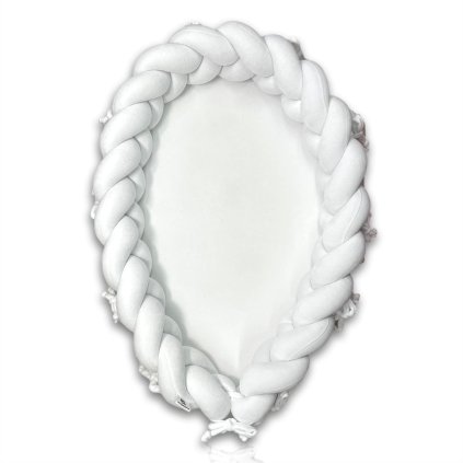 plyšové pletené hniezdo (2v1) - biela nunobaby.sk