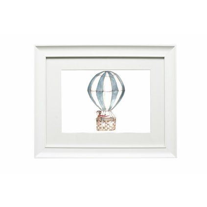 obraz do detskej izby s chlapcom v teplovzdušnom balóne nunobaby.sk