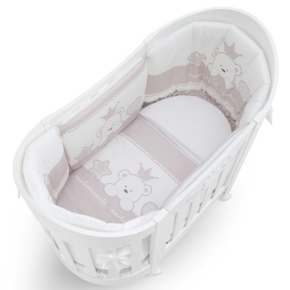 5 dielna súprava do detskej postieľky Ovale Baby Re béžová nunobaby.sk