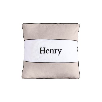dekoračný vankúš s menom béžový nunobaby.sk