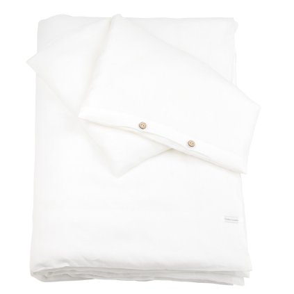 detské obliečky do postieľky 100% ľan biela nunobaby.sk