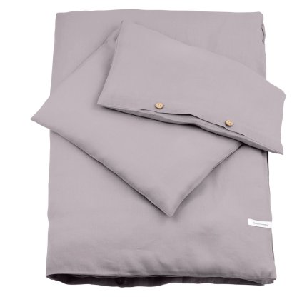 detské obliečky 100% ľan 100x135cm šedá nunobaby.sk
