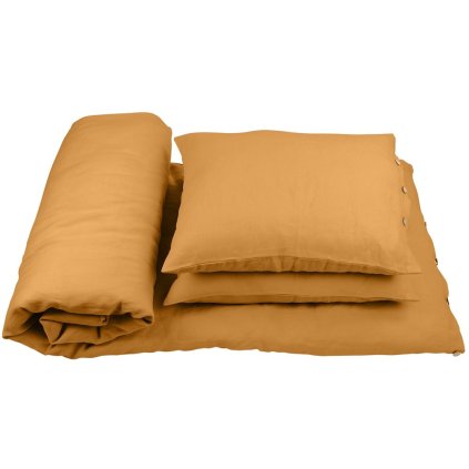 posteľné obliečky 100% ľan karamel 140x200cm nunobaby.sk