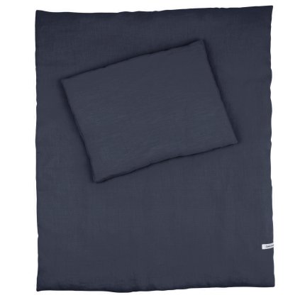 obliečky do detskej postieľky 100% ľan antracit nunobaby.sk