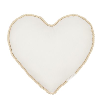 Cotton & Sweets Boho Bubble dekoračný vankúš srdce vanilka nunobaby.sk