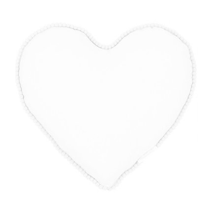 Cotton & Sweets Boho Bubble dekoračný vankúš srdce biele 7 nunobaby.sk