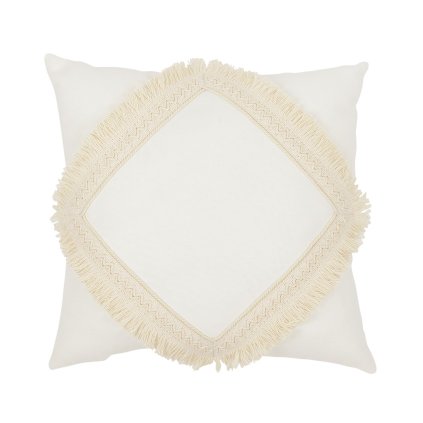 Boho vankúš so strapcami vanilka nunobaby.sk