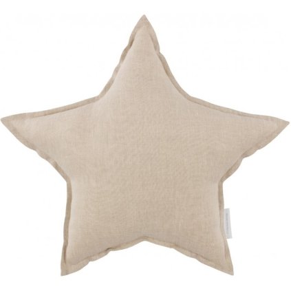 Pure Nature dekoračný vankúš hviezda zo 100% ľanu natural nunobaby.sk