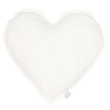 Pure Nature dekoračný vankúš srdce zo 100% ľanu biela nunobaby.sk