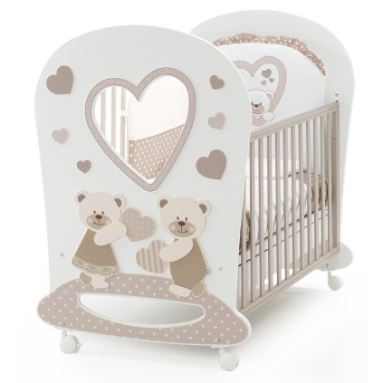 detská postieľka Dolci Coccole Obló bielo- hnedá nunobaby.sk