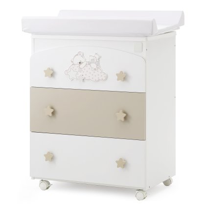 prebaľovací pult s vaničkou Sogni D'oro biela (3v1) nunobaby.sk