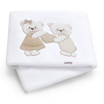 Italbaby fleecová deka do postieľky Dolci Coccole hnedá 110x150cm nunobaby.sk