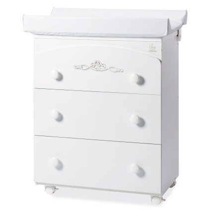 Italbaby prebaľovací pult s vaničkou Classic biela (3v1) nunobaby.sk