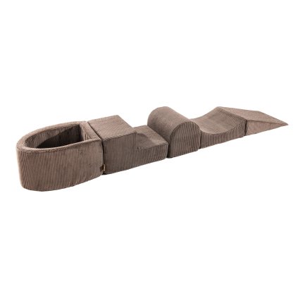 KR01195IE 1 MeowBaby® Aesthetic Corduroy mini detské ihrisko so suchým bazénom hnedé nunobaby.sk