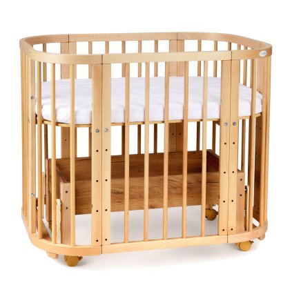 SmartTrip rastúca detská postieľka s kolískou a matracom prírodná 2 nunobaby.sk
