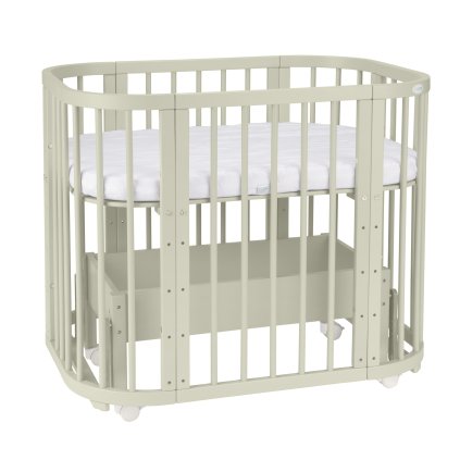 SmartTrip rastúca oválna postieľka s kolískou a matracom olivová 5 nunobaby.sk