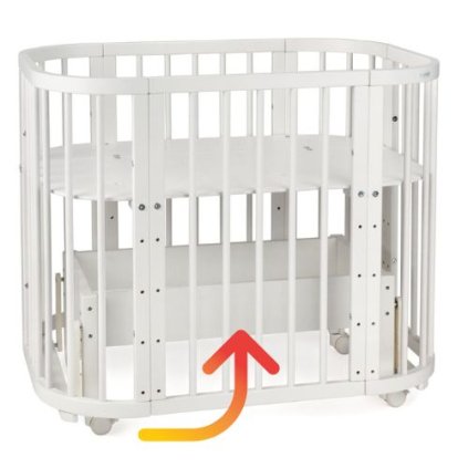 Hojdací mechanizmus pre oválnu postieľku biela