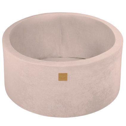 MeowBaby® Velvet detský suchý bazén 90x40cm - béžová