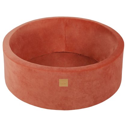 BV03004 - MeowBaby® Velvet detský suchý bazén 90x30cm - Marsala Red_nunobaby.sk