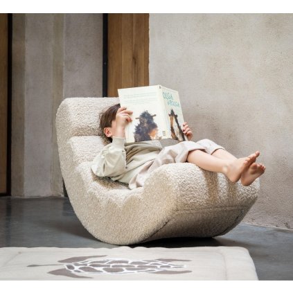 76 16 LC 10_3x_Quax štýlové hojdacie kreslo Banana - Sheep