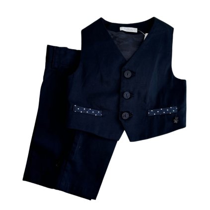 Nanán chlapčenská vesta a bermudy – modrá