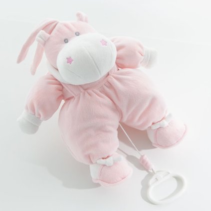 Nanán hrací hroch na postieľku Bombo ružový nunobaby.sk