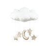 Dekoratívny obláčik biely so zlatými hviezdičkami