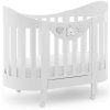 oválna detská postieľka s matracom a komplet výbavou Baby Re biela nunobaby.sk