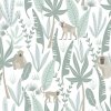 Tapeta Monkeys mint green