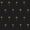 Tapeta Palm trees black and gold
