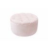 prešívané puff kresielko ružové