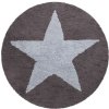 lorena canals reversible round rug star blue dark grey 4 8 60