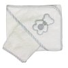 detská froté osuška so žinkou Fiocco 75x75cm biela nunobaby.sk