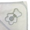 detská froté osuška so žinkou Fiocco 75x75cm biela nunobaby.sk