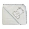 detská froté osuška so žinkou Amore 75x75cm biela nunobaby.sk