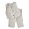 Nanán chlapčenská vesta a nohavice – béžová