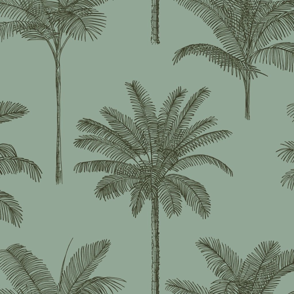 Tapeta Palm trees grayish green