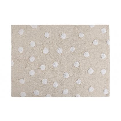 Lorena Canals prateľný koberec Dots Beige - White