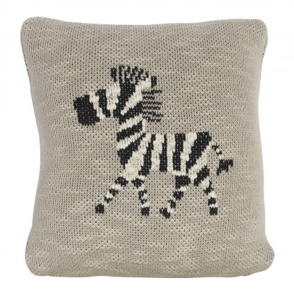 pletený dekoračný vankúš Zebra 30x30 cm nunobaby.sk