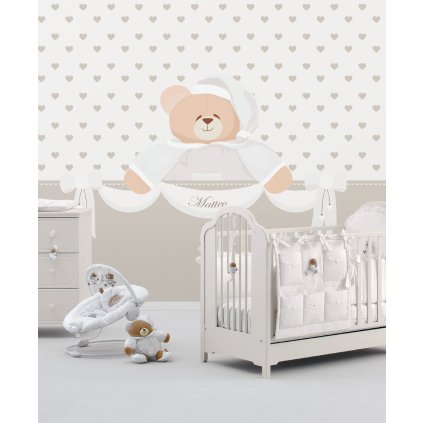 Tato e.... beige Carta da parati Baby Interior Design Wallpaper® per Nanán® 01