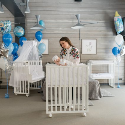 ComfortBaby prestaviteľná postieľka ChildhoodBuddy 15v1 biela