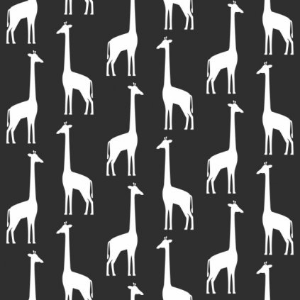 Tapeta Giraffes black and white