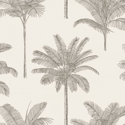 Tapeta Palm trees light beige