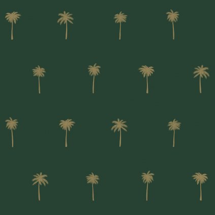 Tapeta Palm trees green and gold