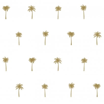 Tapeta Palm trees white and gold