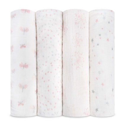 aden anais baby swaddle 4pk pink lovely reverie 2065 0