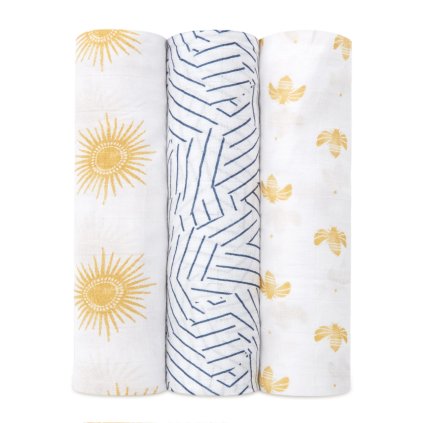 9229 0 golden sun baby swaddles silky soft muslin 3 pk